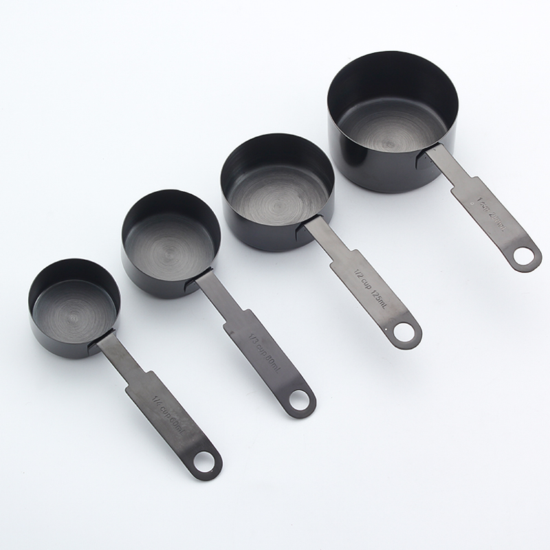 Matte black measuring cups set